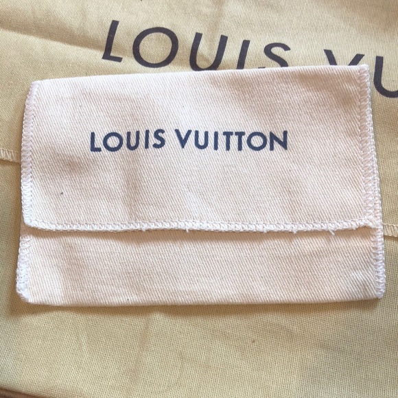 LOUIS VUITTON Folding Dust Bag Card Holder Key Case  Size - Picture 1 of 7